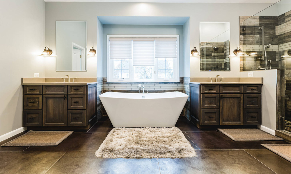 New bathroom renovations completed by top Great Falls bathroom remodeling contractor.