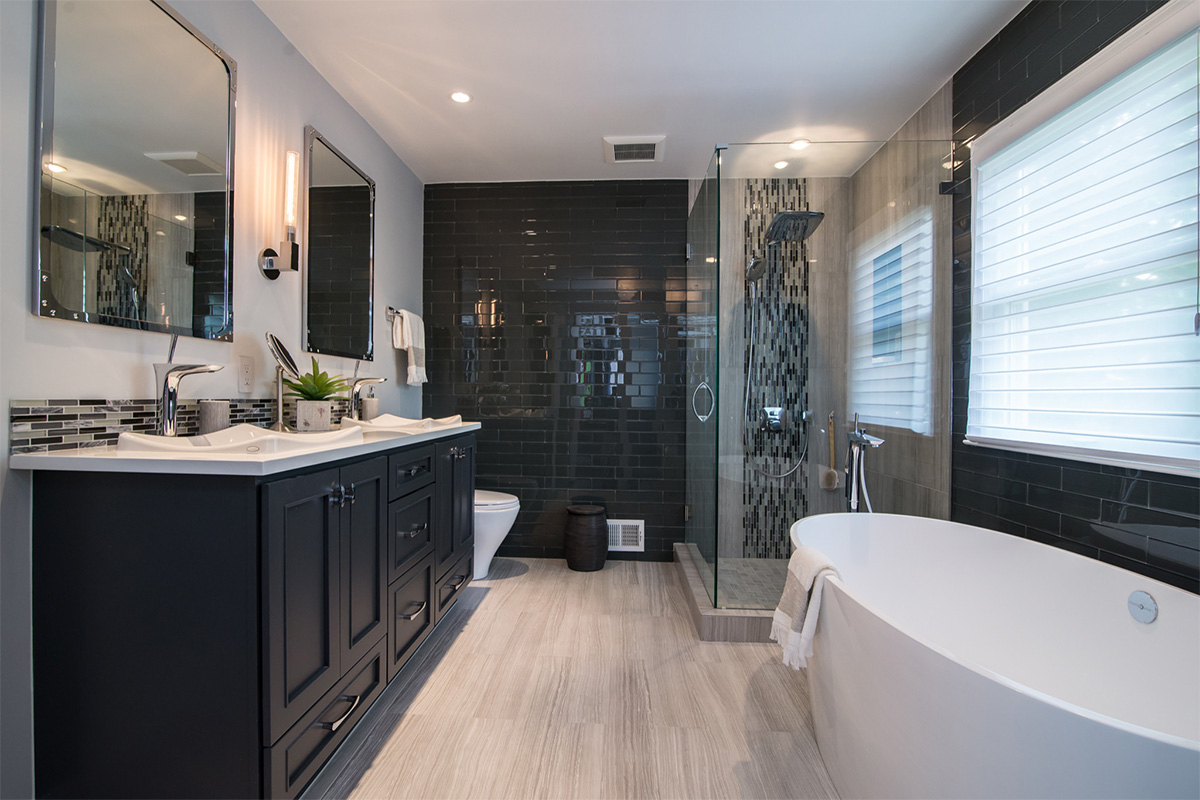 West McLean bathroom & shower remodeling services provided by design and build firm.
