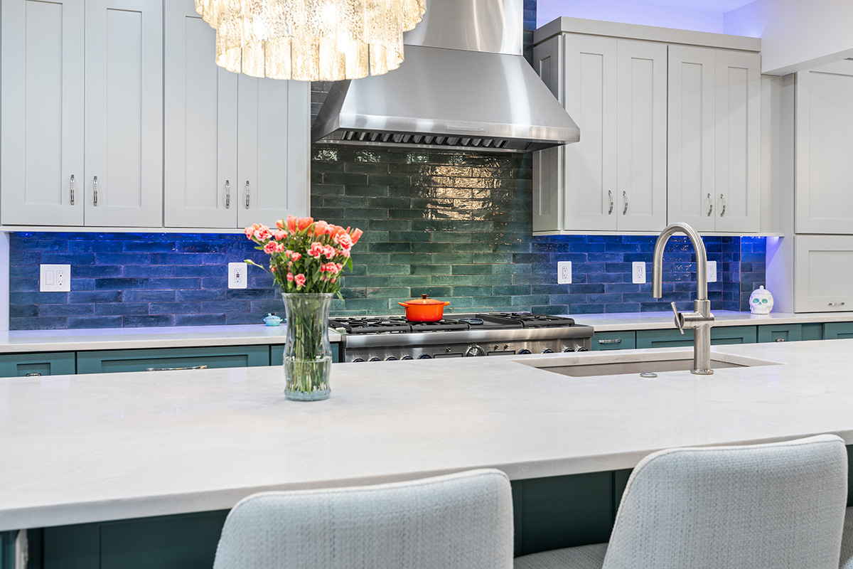 Customized kitchen cabinet renovation near Lincoln, Virginia completed by Abbey Design + Remodel.