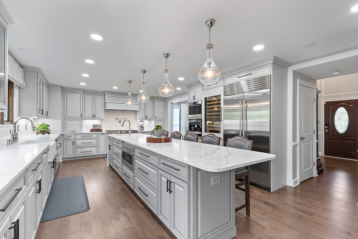 Remodeling company provided a top kitchen island remodel near Lowes Island, Sterling VA.