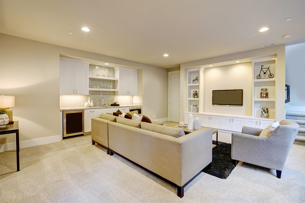 Basement finishing contractors near Sterling VA provided basement remodeling services.