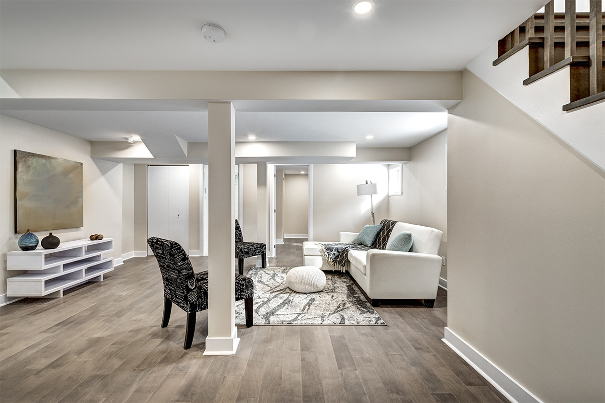 The best Sterling basement renovation services provided by Abbey Design + Remodel.